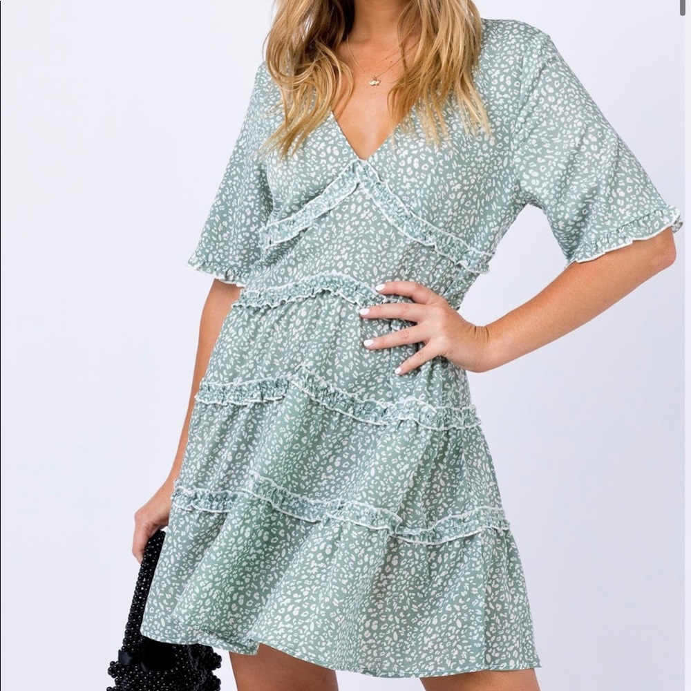 Princess Polly Candice Mini Dress - Sage
